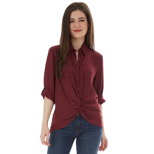 twist hem shirt