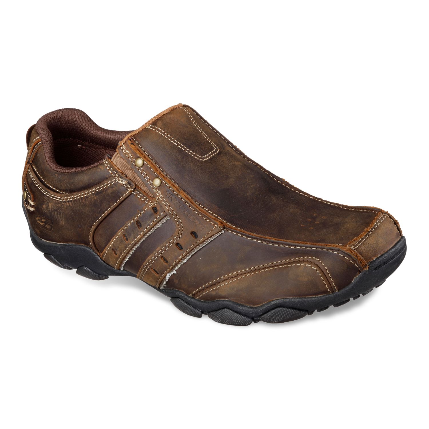 mens brown skechers trainers