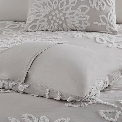 Madison Park Pansy 3-Piece Tufted Cotton Chenille Floral Comforter Set