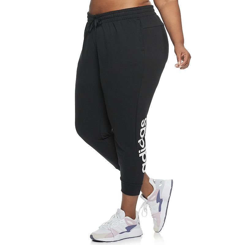 UPC 193105001628 product image for Plus Size adidas Logo Jogger Pants, Women's, Size: 3XL, Black | upcitemdb.com