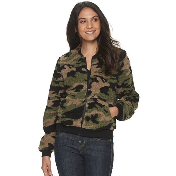 Women's Lucky Brand Water Resistant Sherpa Jacket Small Camo