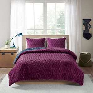 Intelligent Design Addie Metallic Print Reversible Comforter Set