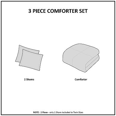 Intelligent Design Addie Metallic Print Reversible Comforter Set