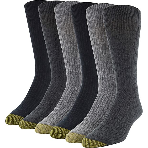 slim fit dress slacks Mens Gold Toe Canterbury Thin Ribbed Black Socks main image 0
