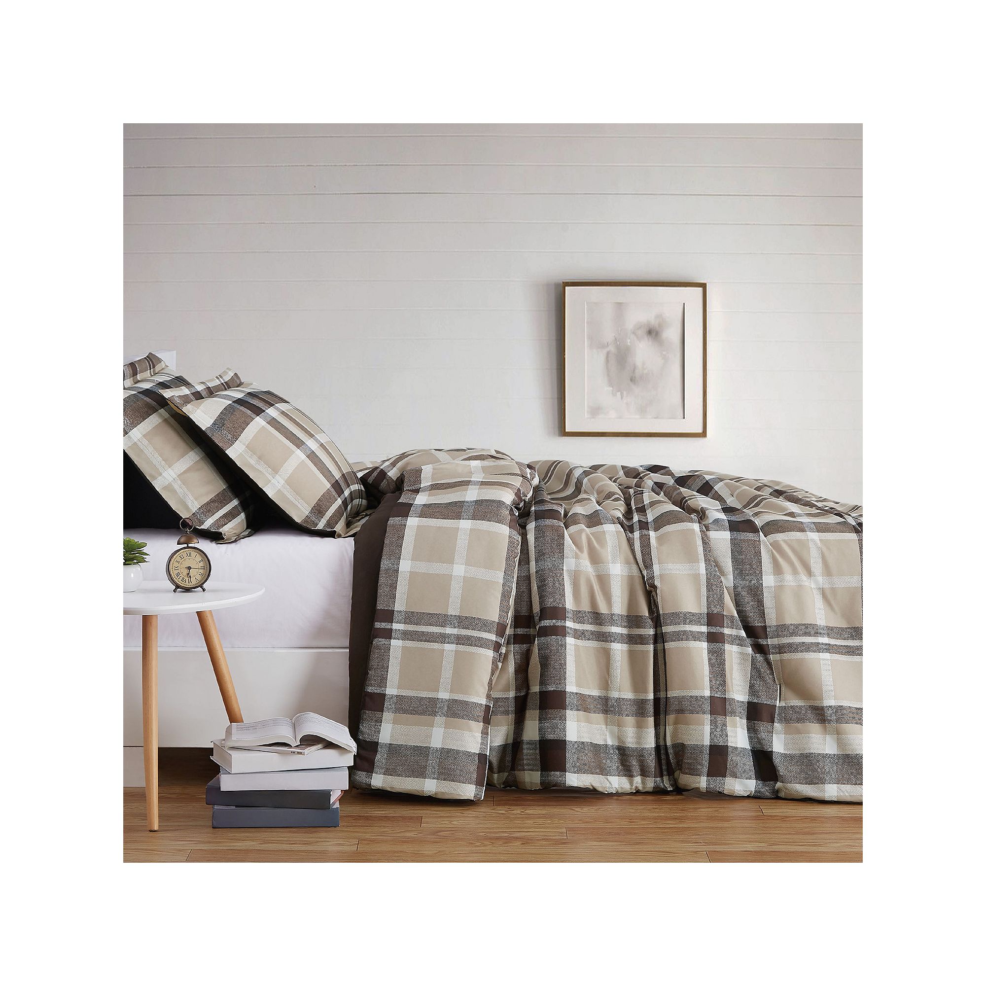 Truly Soft Multi Stripe 3-piece Comforter Set, Beige