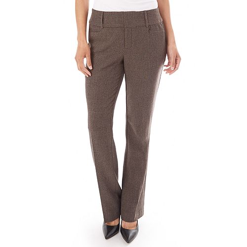 Petite Apt. 9® Magic Waist Crosshatch Trouser Dress Pants