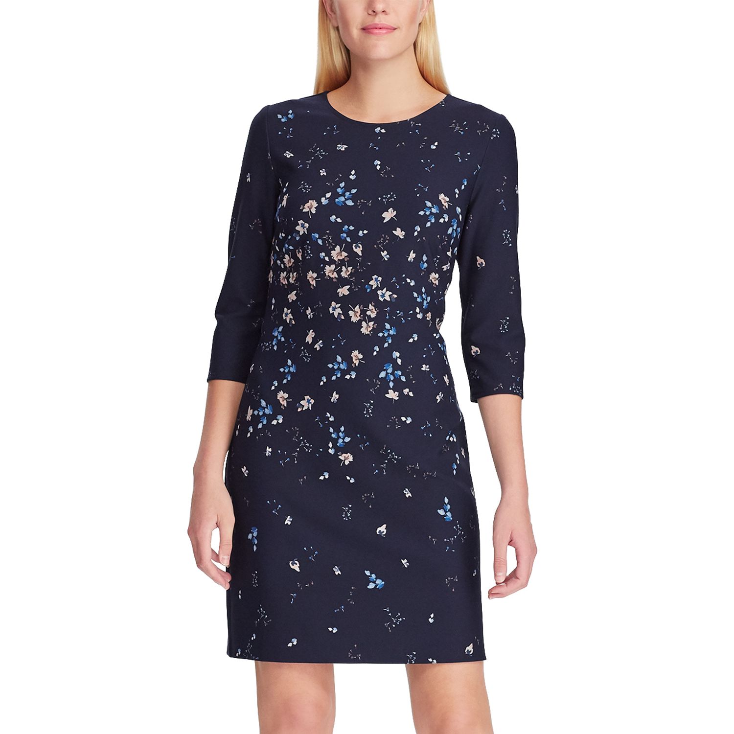 chaps floral sheath dress