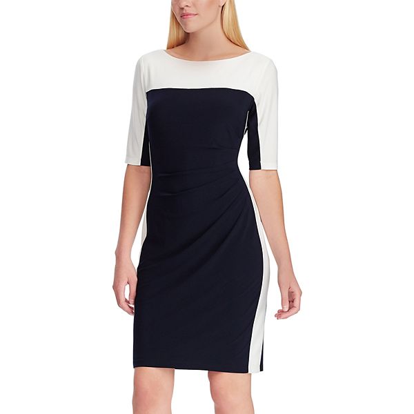 Chaps colorblock sheath on sale dress