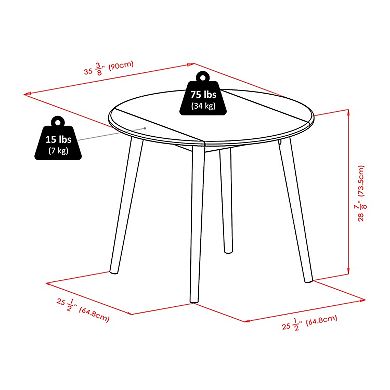 Winsome Moreno Round Drop Leaf Table