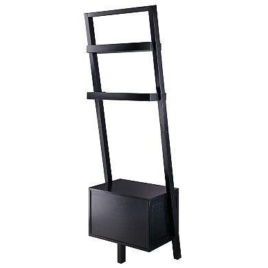 Winsome Bellamy Leaning Shelf with Storage