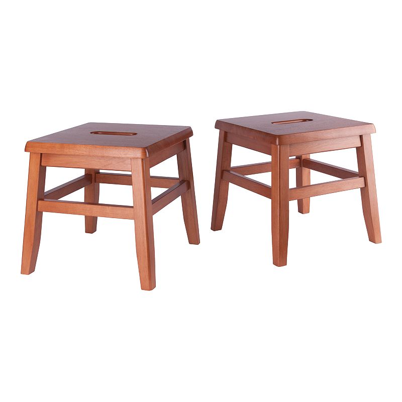 Winsome Kaya 2-Piece Conductor Stool Set, Brown