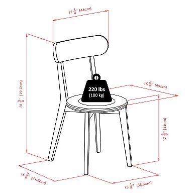 Winsome Pauline 3-Piece Table and Chairs Set