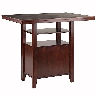 Winsome Albany 3-Piece High Table with Ladder Back Counter Stools Set