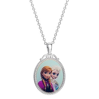 Disney Frozen "Best Sisters" Oval Pendant Necklace