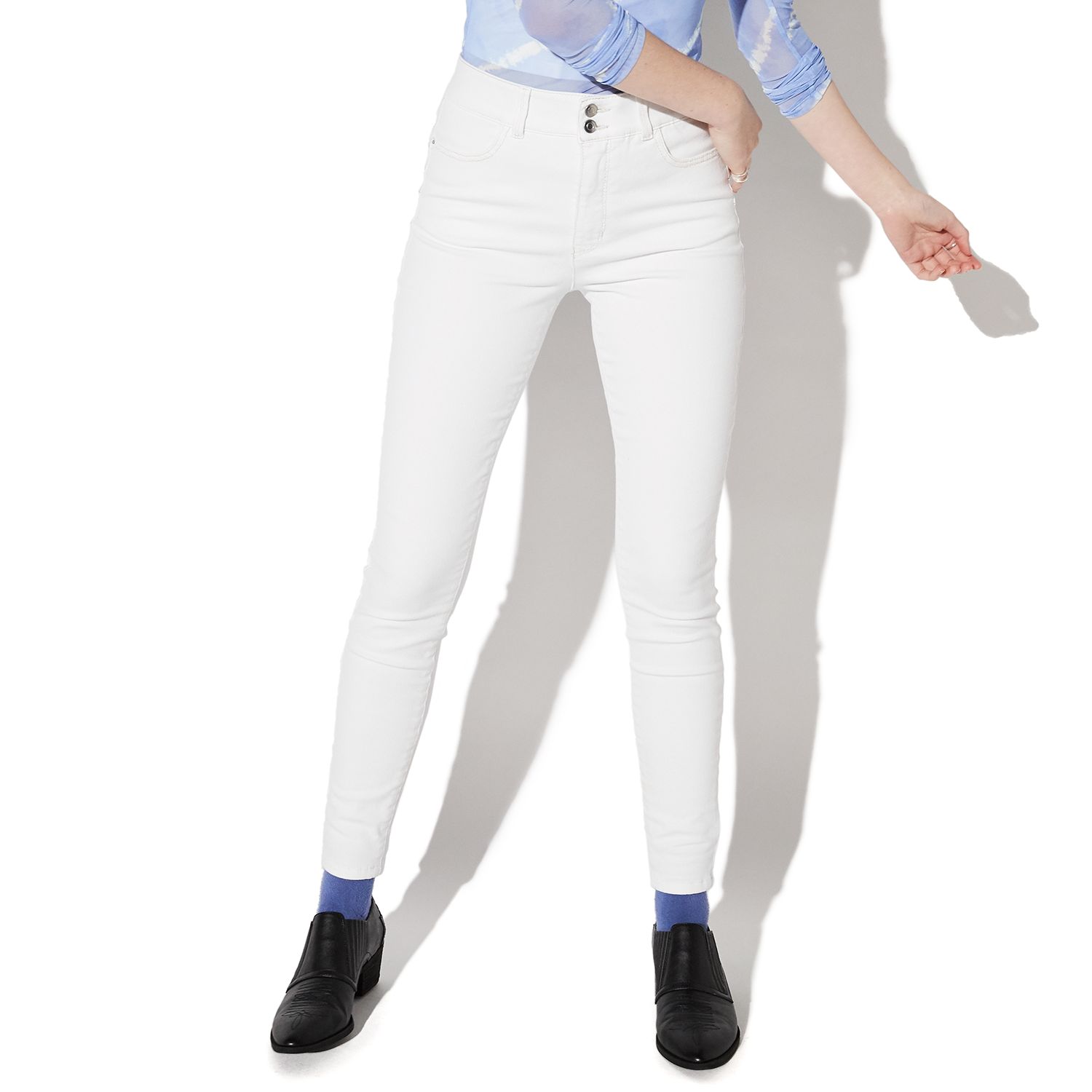 kohls womens white jeans