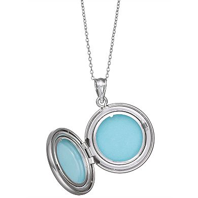 Sterling Silver Compass Locket Necklace