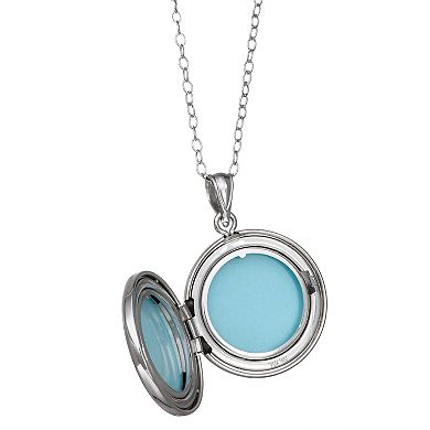 Sterling Silver Angel Wing Locket Necklace