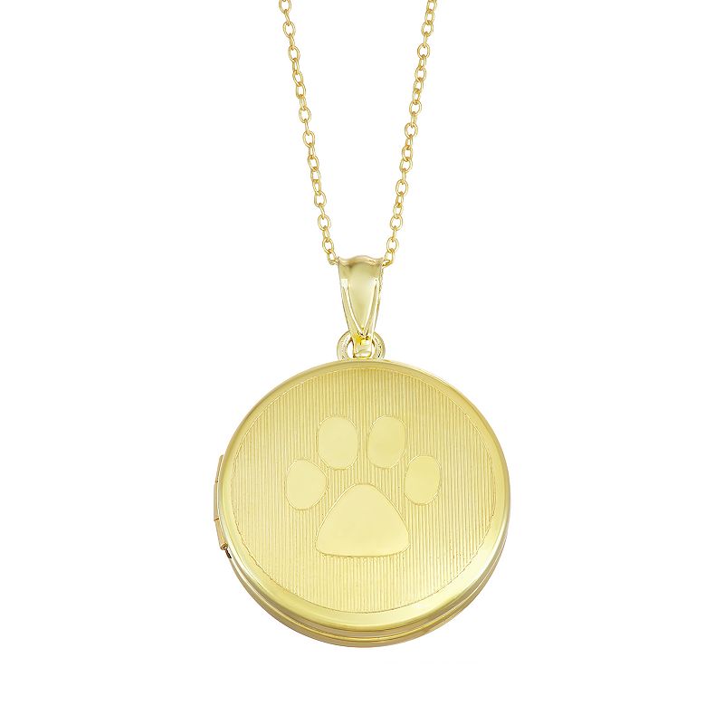 83533153 Sterling Silver Paw Print Locket Necklace, Womens, sku 83533153