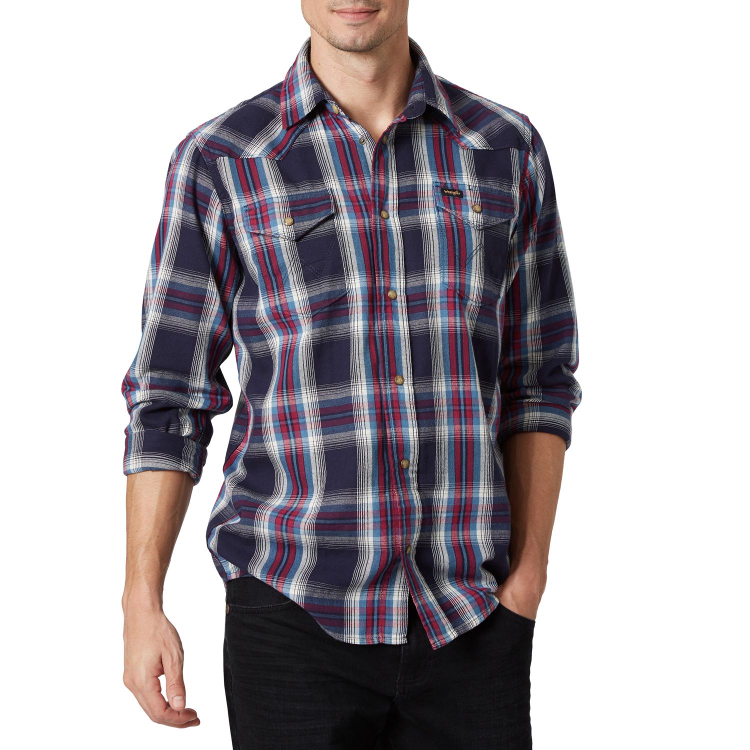 wrangler western shirts with snaps