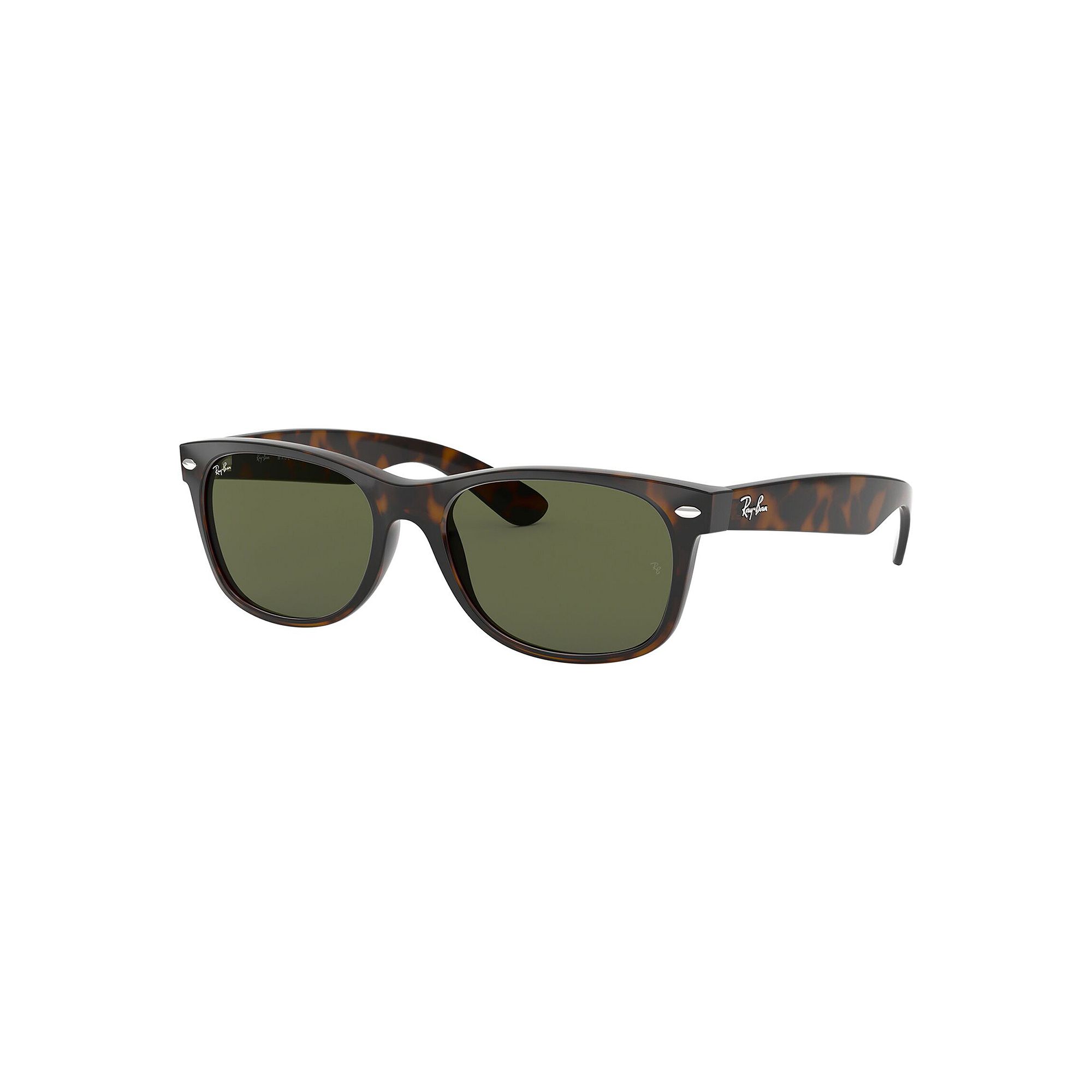 Ray-Ban RB2132 New Wayfarer 55mm Square Sunglasses, Dark Tort