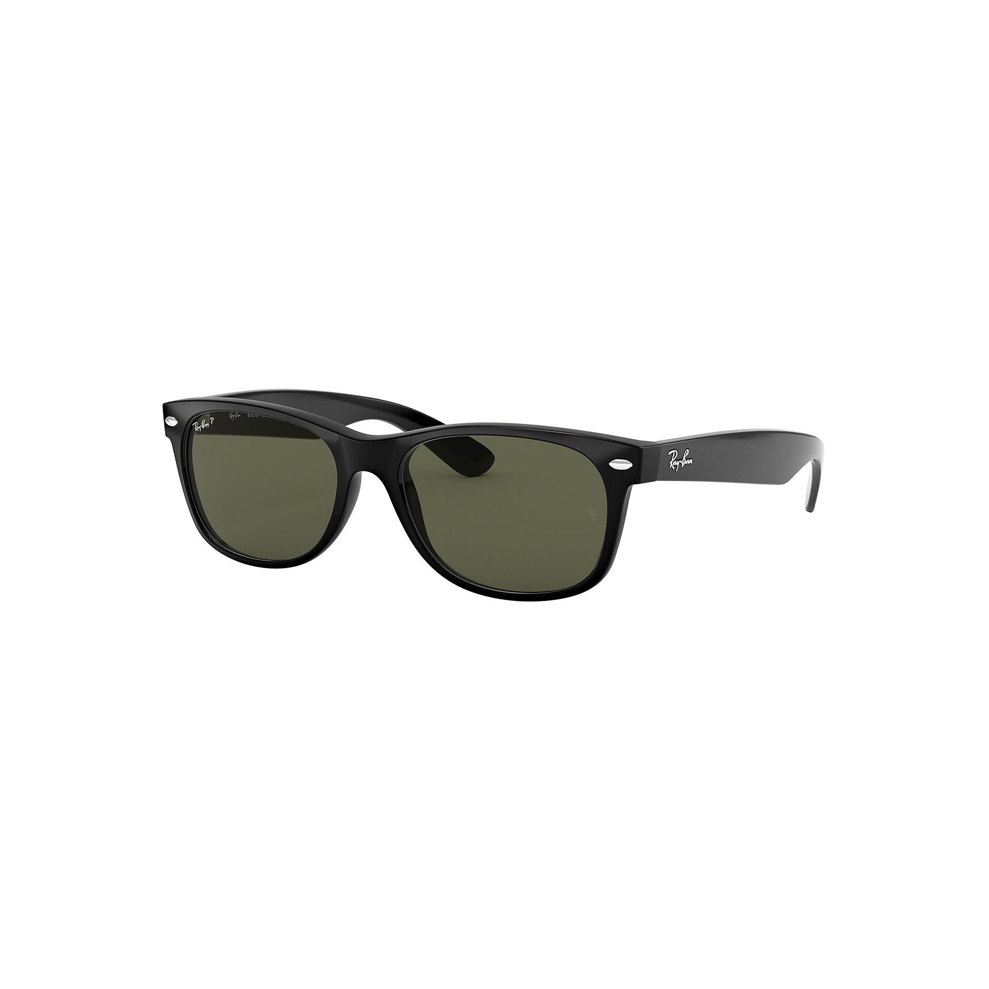 Ray-Ban RB2132 New Wayfarer 55mm Square Polarized Sunglasses, Black