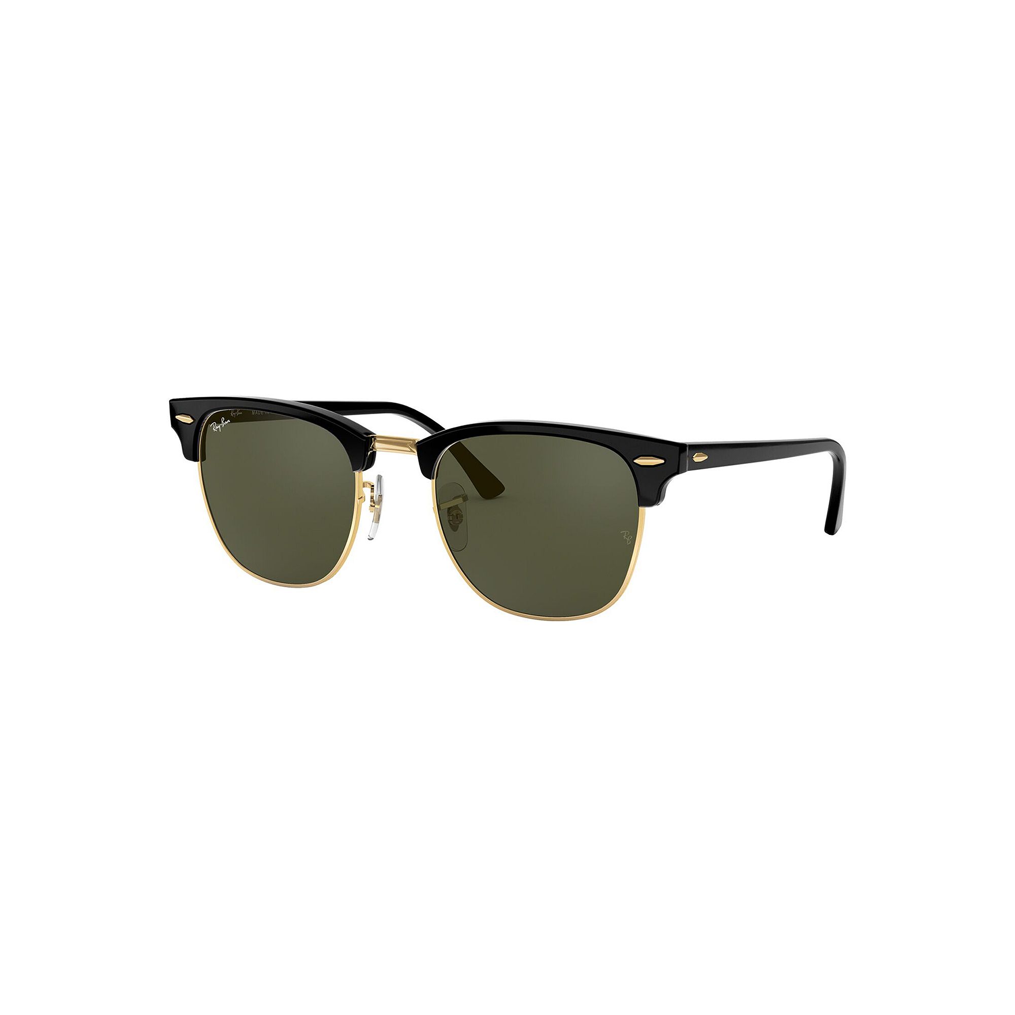Ray-Ban RB3016 Clubmaster Classic 51mm Square Sunglasses, Black