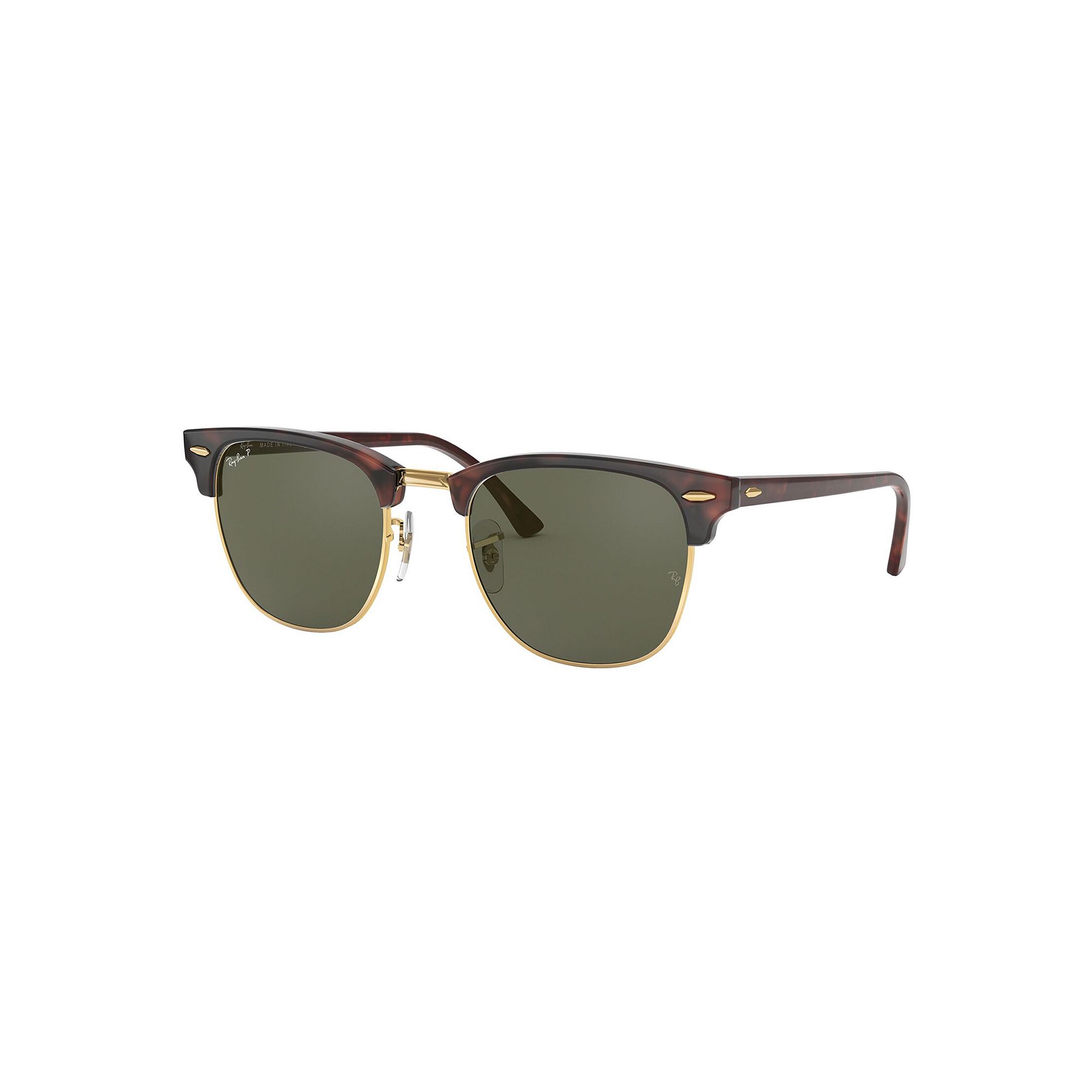 Ray-Ban RB3016 Clubmaster Classic 51mm Square Polarized Sunglasses, Red Hav
