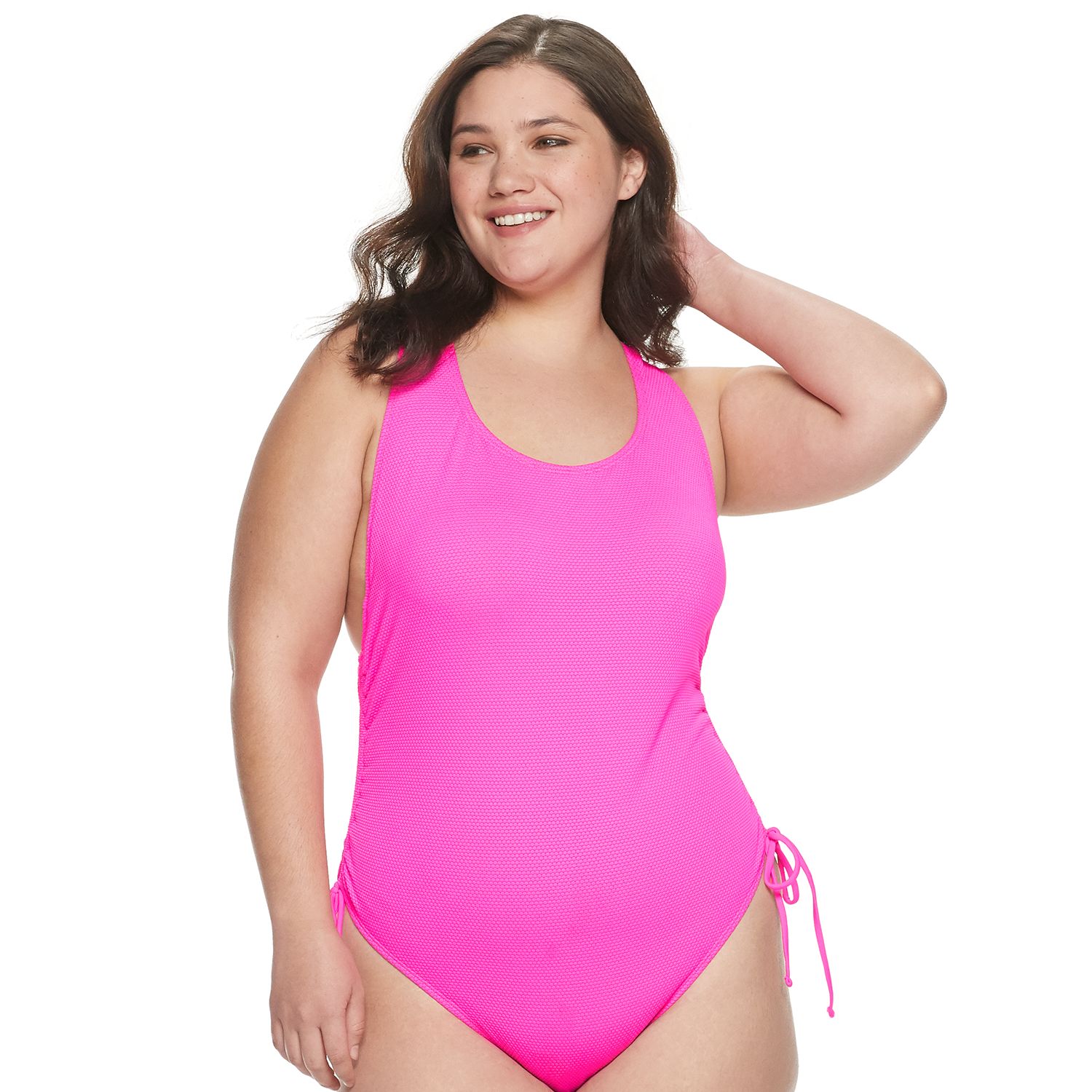 plus size racerback swimsuit