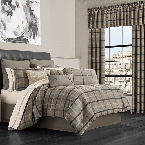 37 West Soho Graphite King 4 Piece Comforter Set