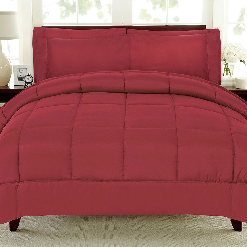 Sweethome Collection Luxury 7-piece Comforter & Sheet Set, Red, Full