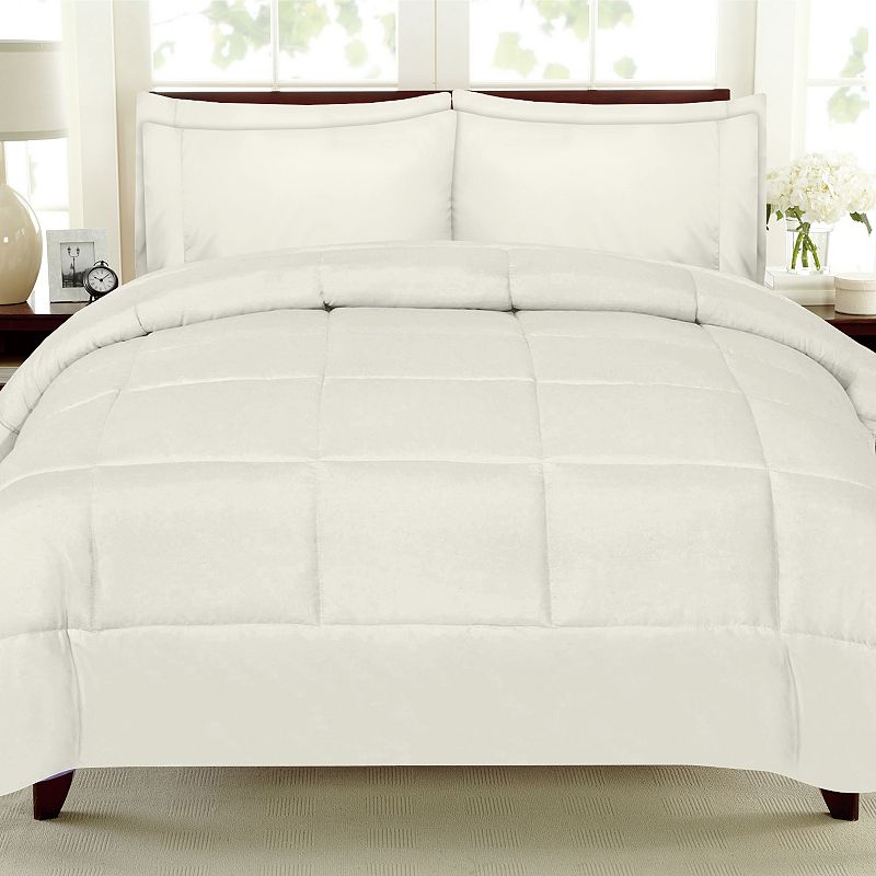 Sweethome Collection Luxury 7-piece Comforter & Sheet Set, White, Queen