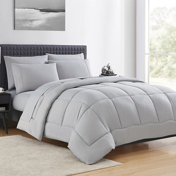 Sweethome Collection Luxury 7-piece Comforter & Sheet Set - Silver (KING)