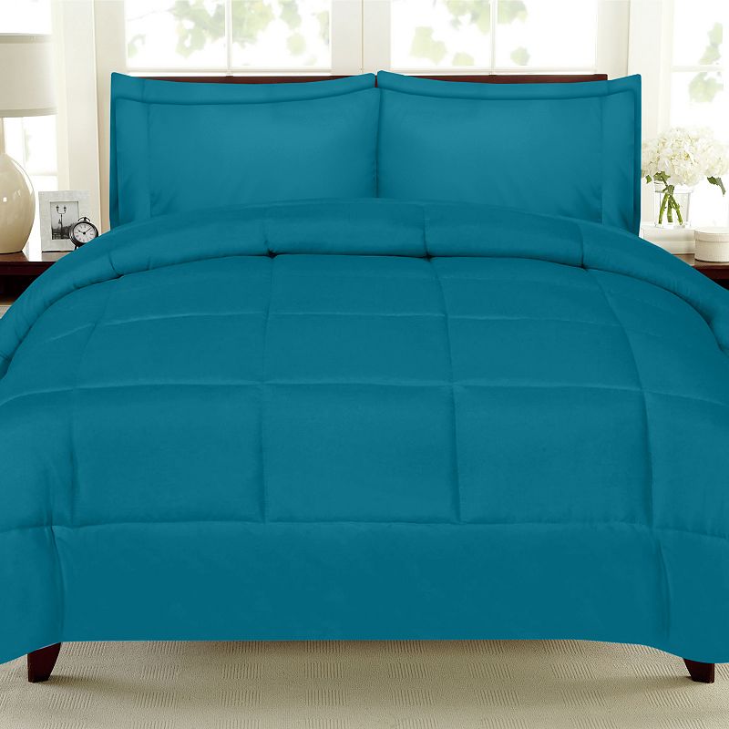 Sweethome Collection Luxury 7-piece Comforter & Sheet Set, Blue, Full