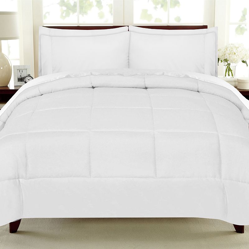 Sweethome Collection Luxury 7-piece Comforter & Sheet Set, White, Twin