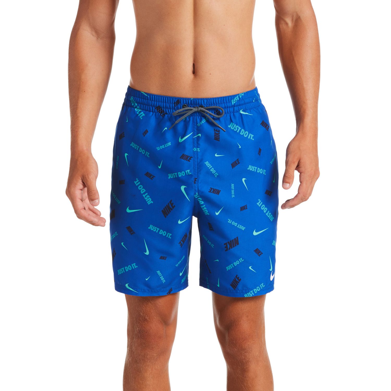 nike logo fetti swim trunks