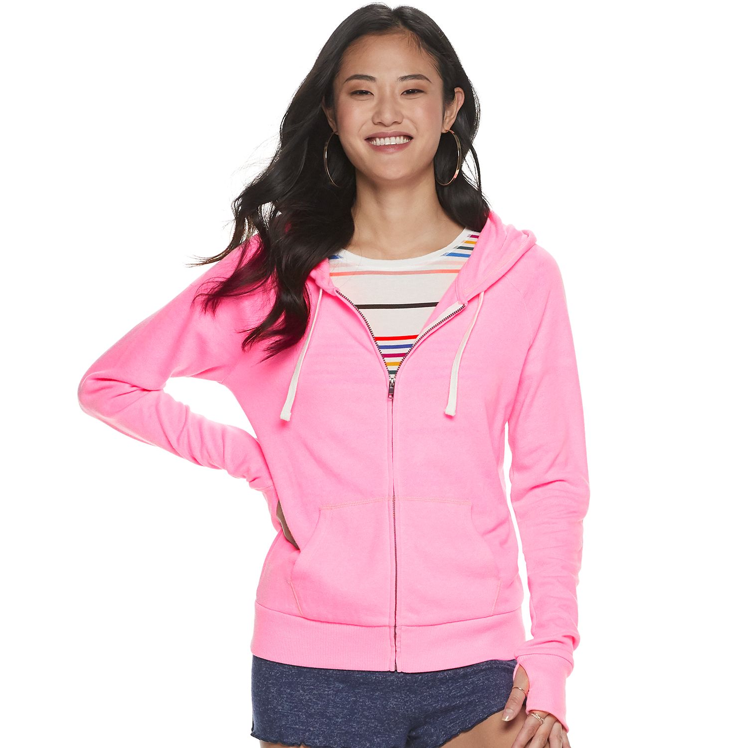 reebok women's fleece popover lace up hoodie