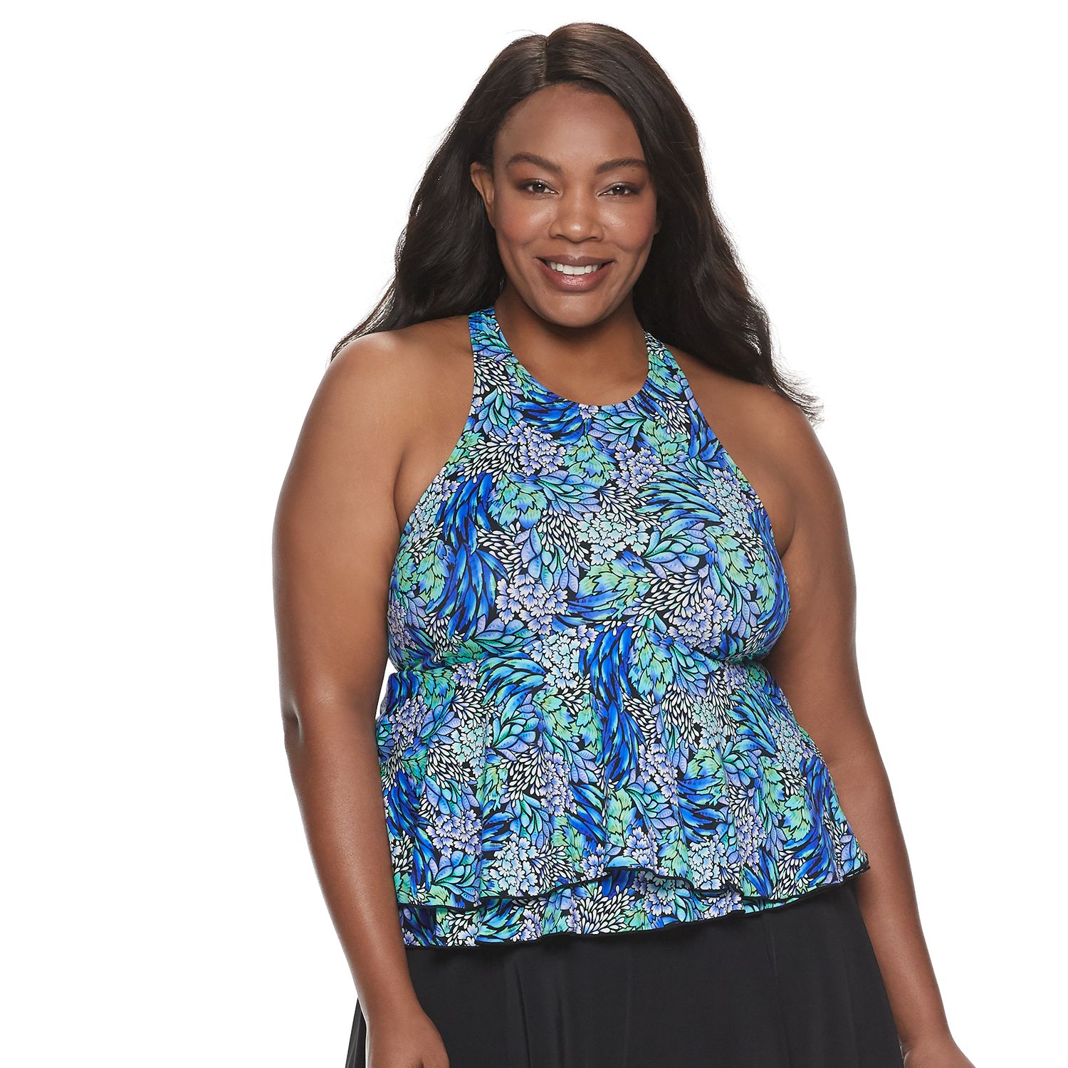 a shore fit plus size swimdress