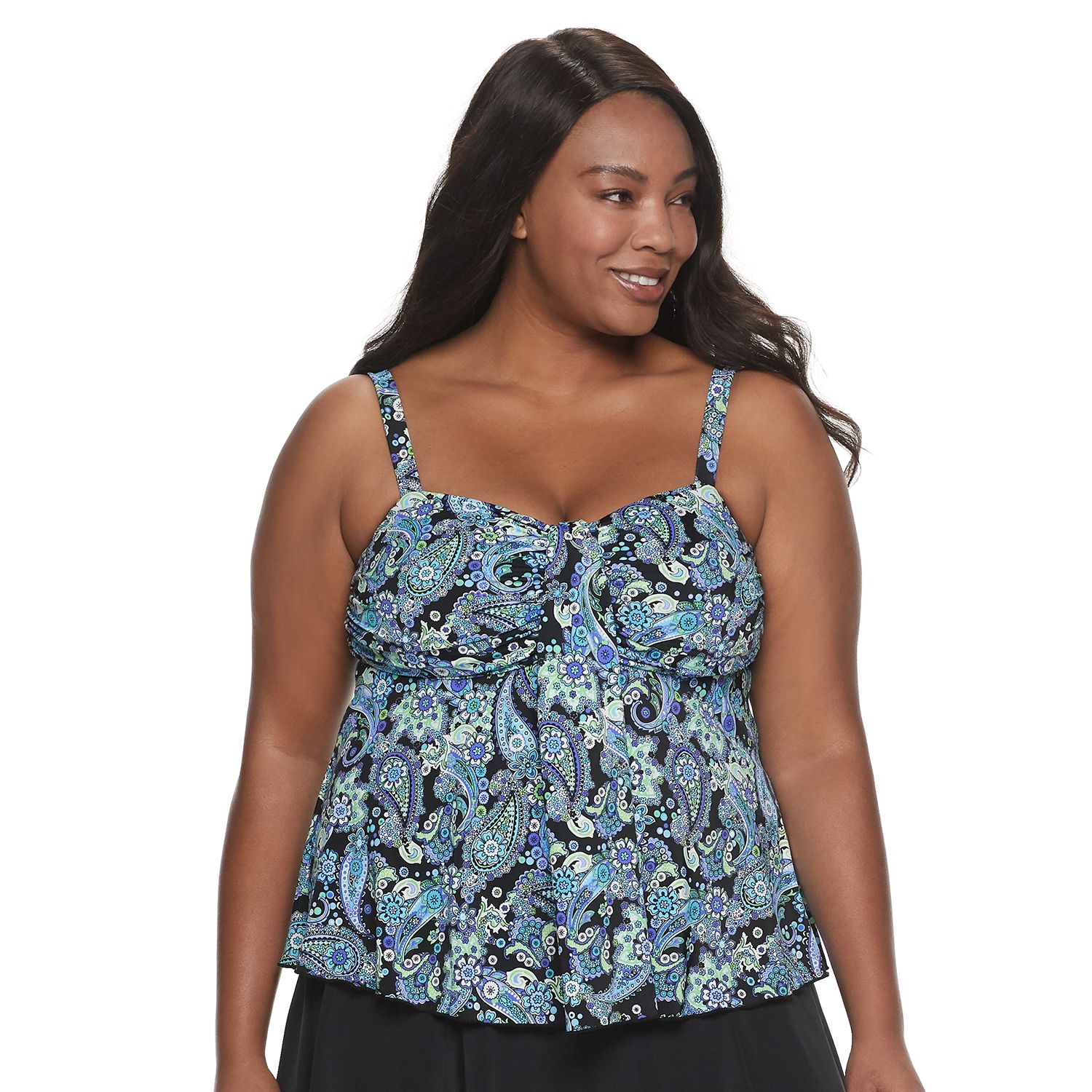 a shore fit plus size swimdress
