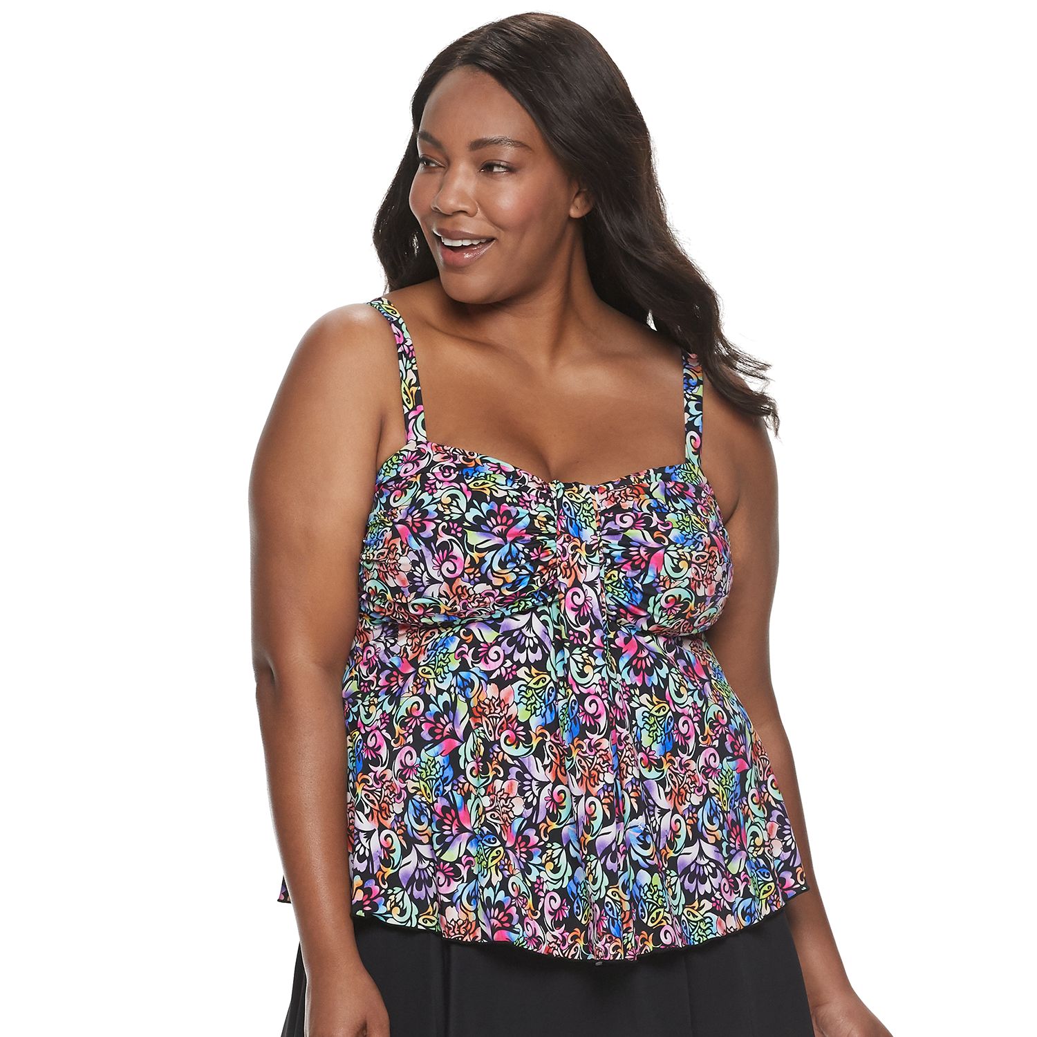 a shore fit plus size swimdress