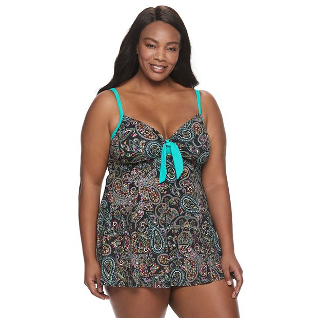 Kohls plus size hot sale swimdress