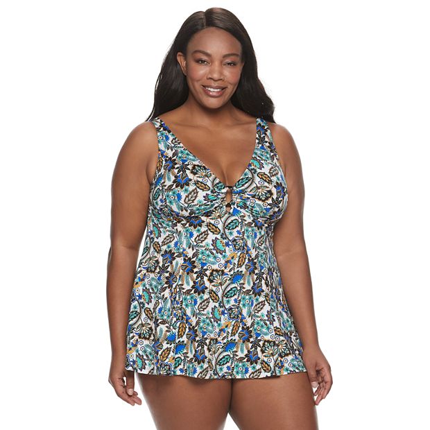 Kohls bathing suits plus size hotsell