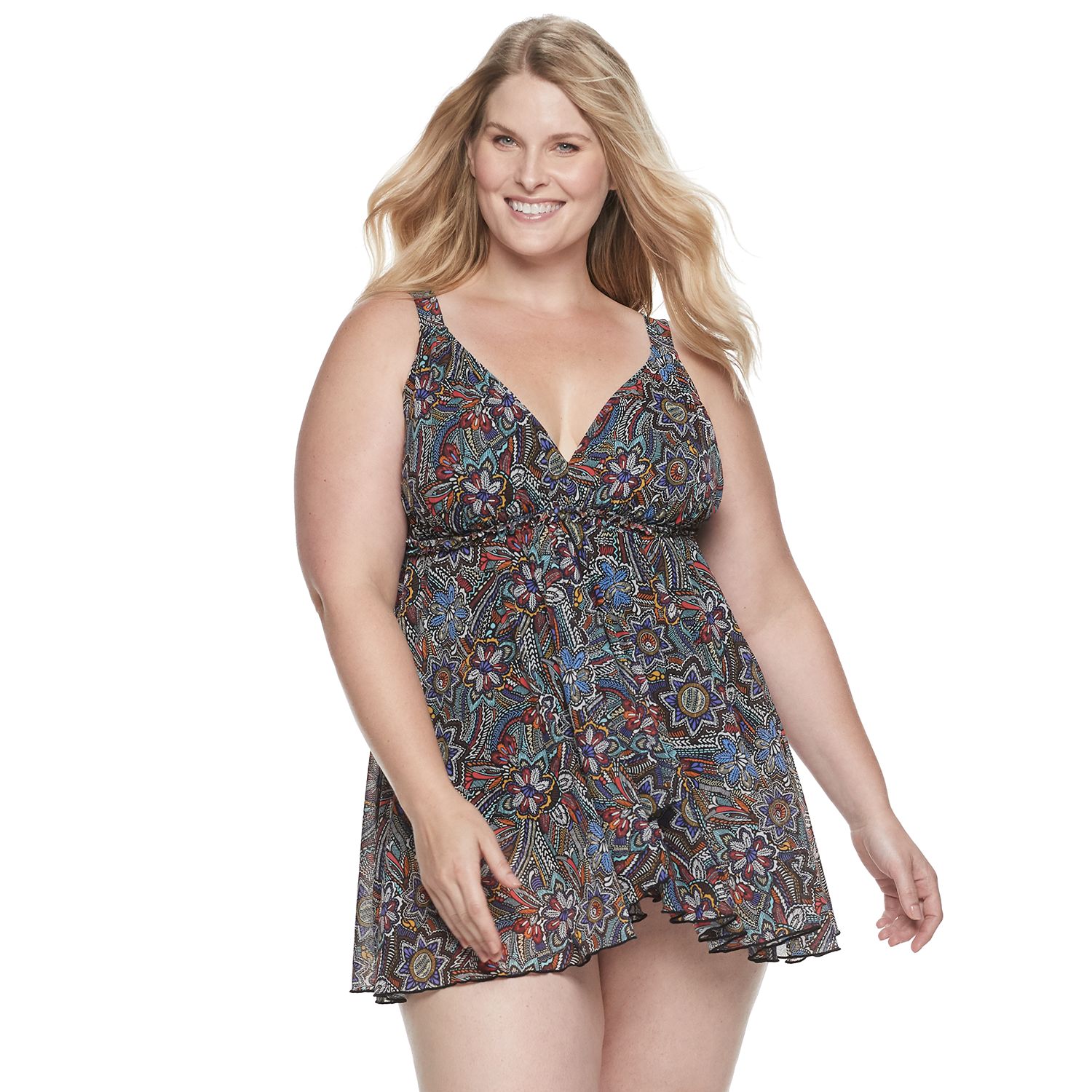 kohls plus size swimdress