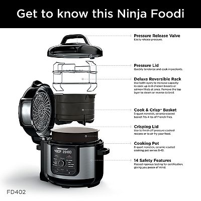 Ninja Foodi 8-qt. 9-in-1 Deluxe XL Pressure Cooker & Air Ninja Foodi 8-qt. 9-in-1 Deluxe XL Pressure Cooker & Air