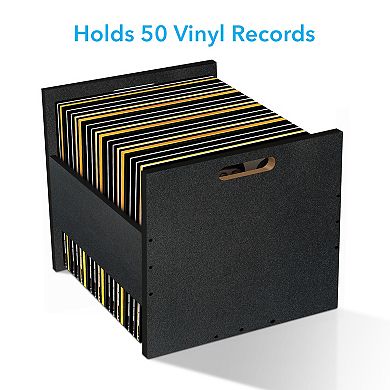 Atlantic Stackable 50 Record Crate Floor Decor