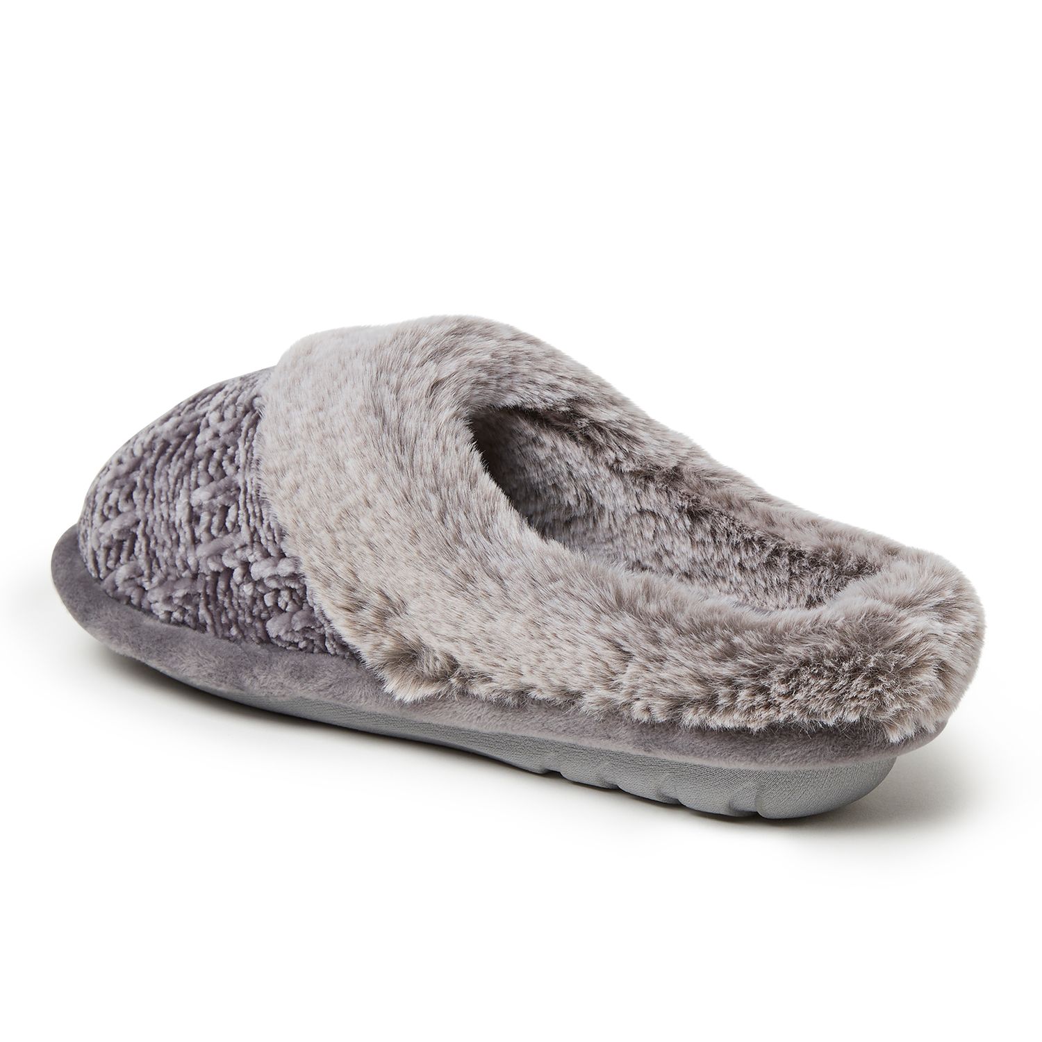 women's dearfoams chenille knit clog slippers