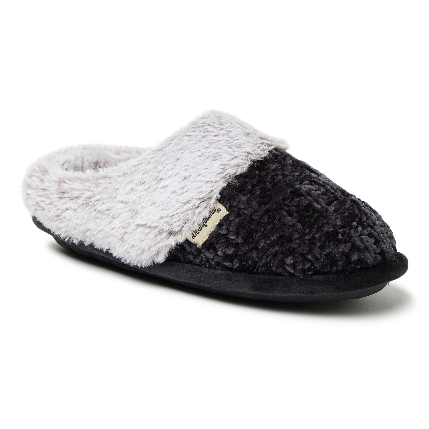 women's dearfoams chenille knit clog slippers