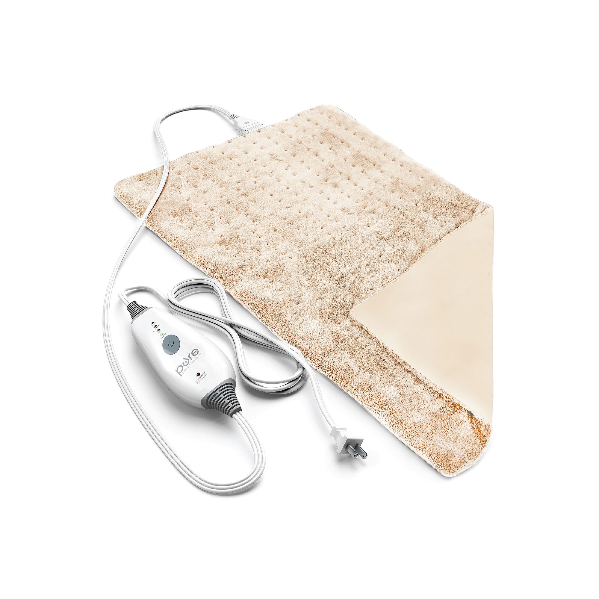 Pure Enrichment PureRelief Deluxe Heating Pad, Beige Khaki