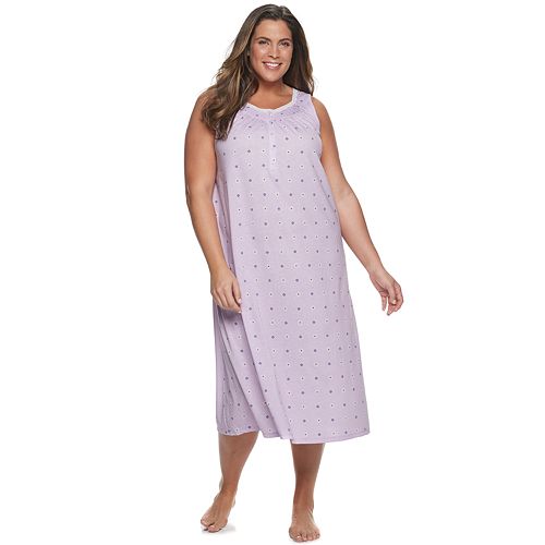 Plus Size Croft & Barrow® Placket Neck Nightgown