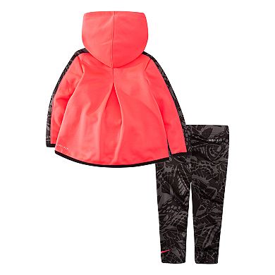 Toddler Girl Nike Dri-FIT Thermal Fleece Zip Hoodie & Leggings Set