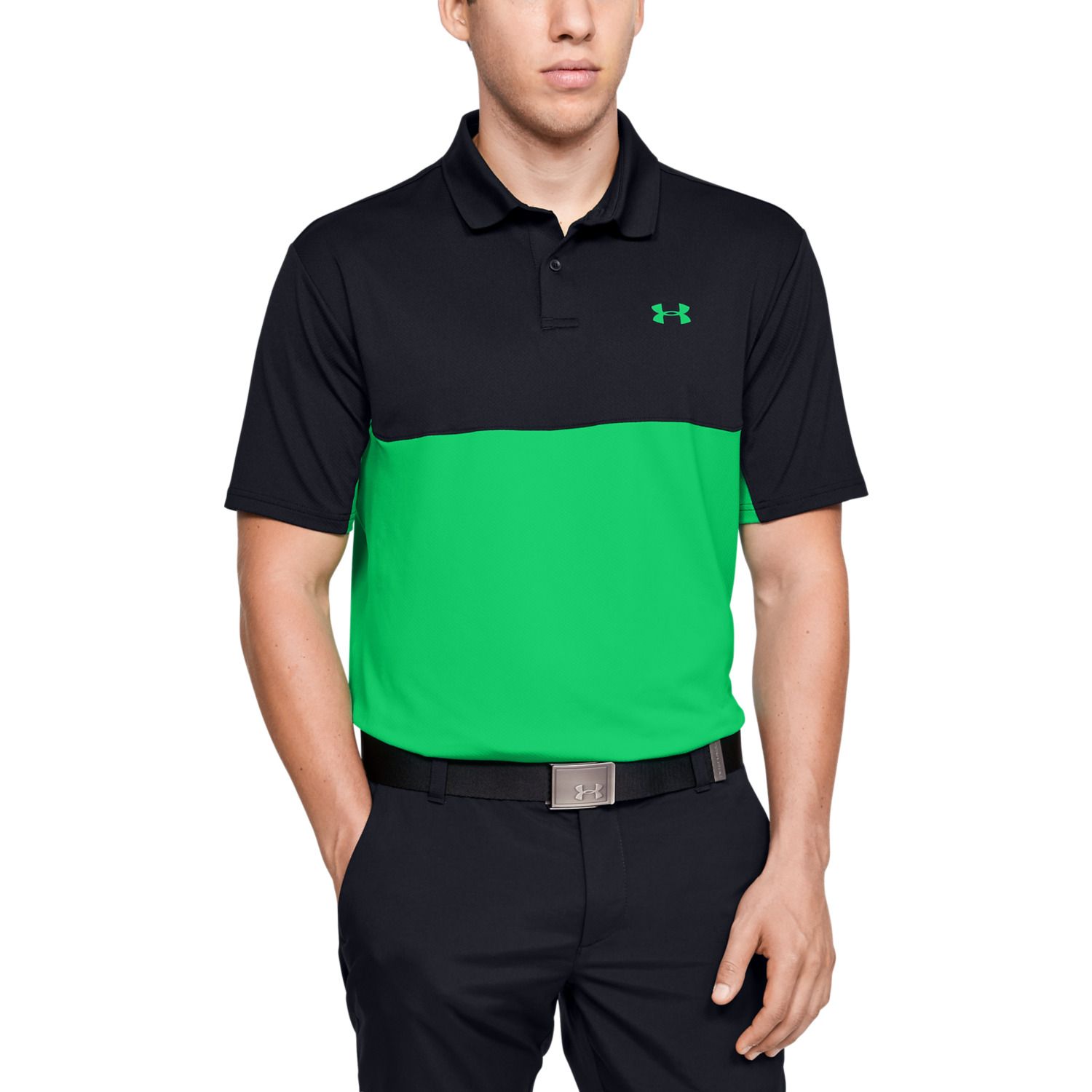 green under armour golf shirt
